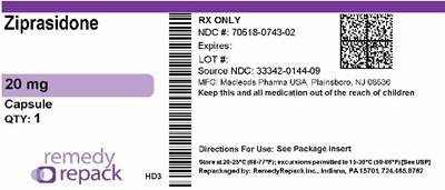 Ziprasidone 20mg 70518 0743 02